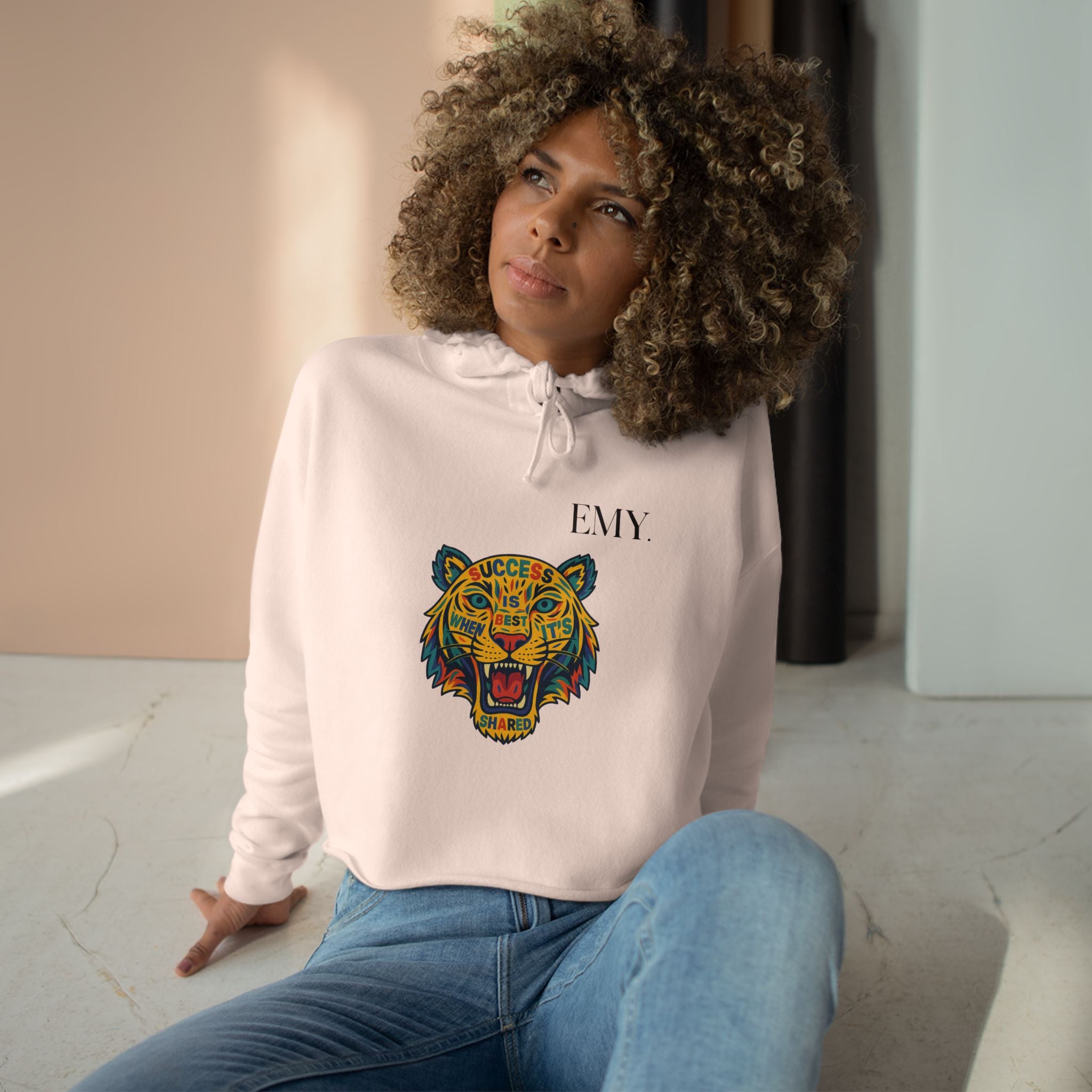 Bold Tiger Crop Hoodie Women Limited Edition