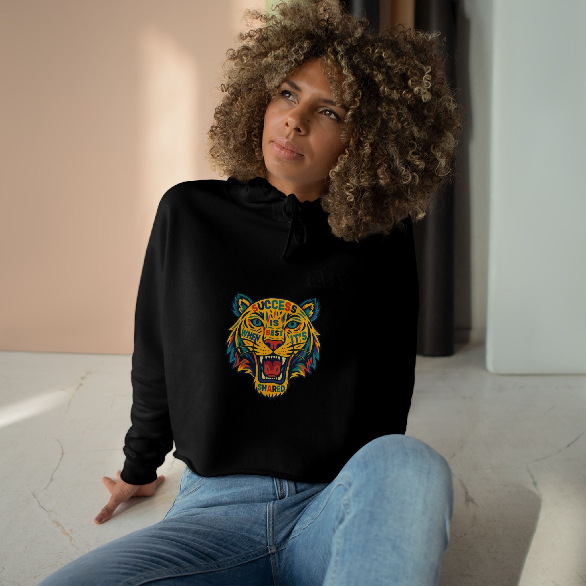Bold Tiger Crop Hoodie Women Limited Edition