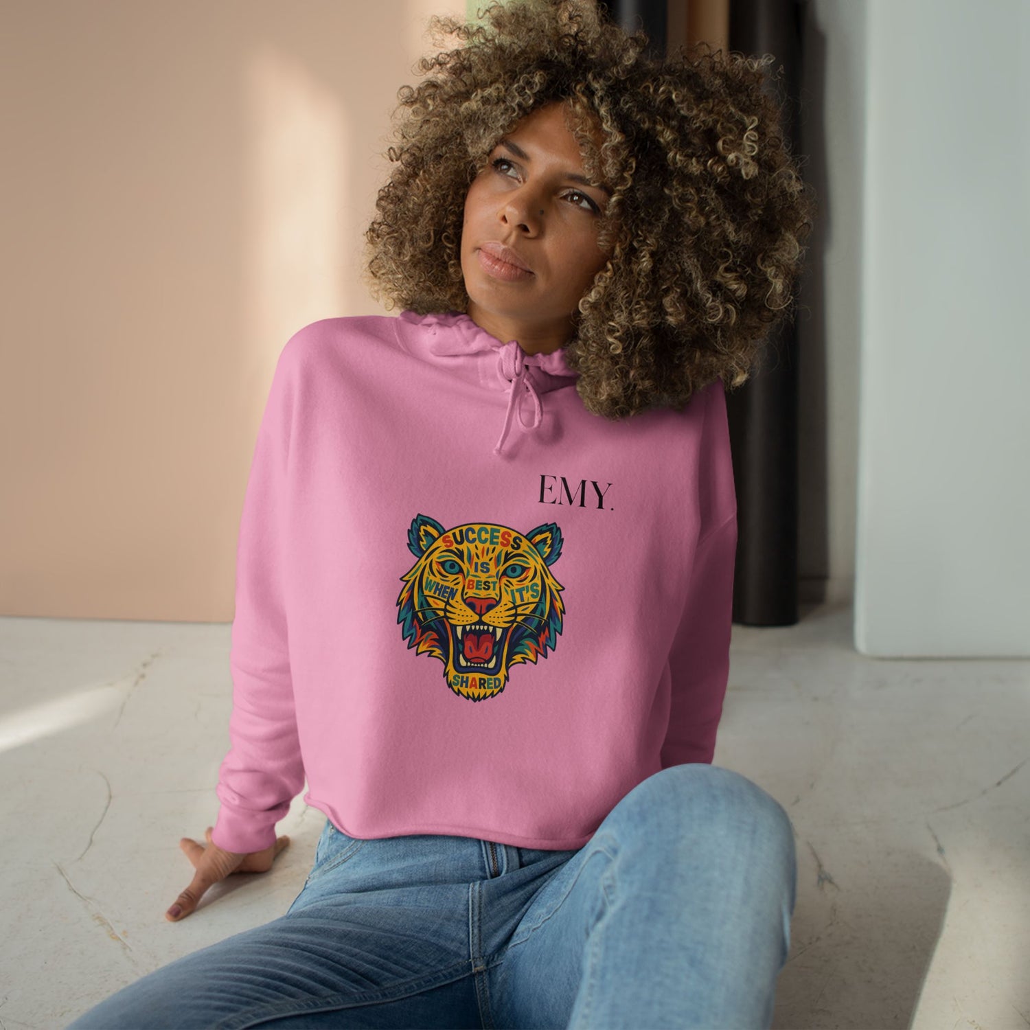 Bold Tiger Crop Hoodie Women Limited Edition