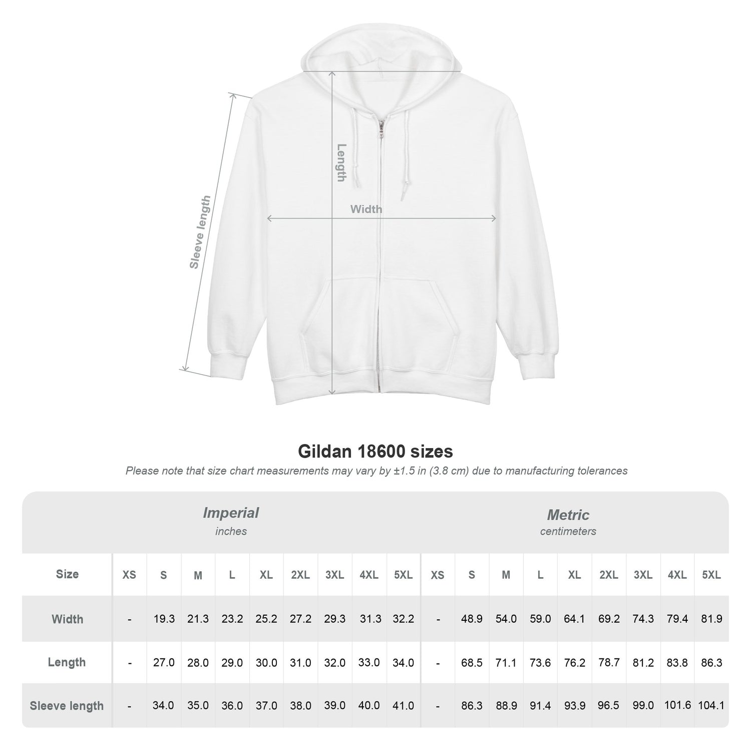 Unisex Heavy Blend™ Full Zip Hooded Sweatshirt