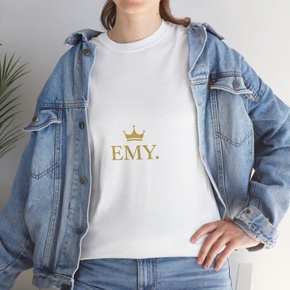 Custom Crown Tee for Emy, Unisex Heavy Cotton Shirt, Unique Gift, Casual Wear, Personalized Fashion, Birthday Gift